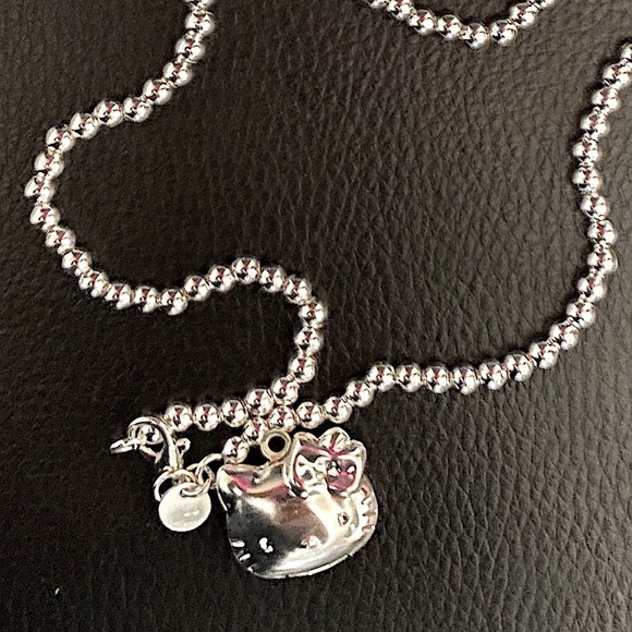 Hello Kitty Sterling Silver Beaded Necklace - Picture 2 of 4